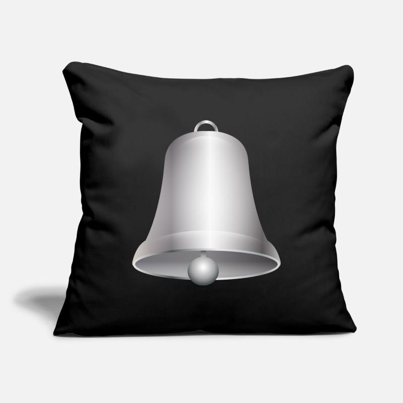 große silberfarbene Kirchen Glocke oder Glöckchen Sofakissenbezug 45 x 45 cm