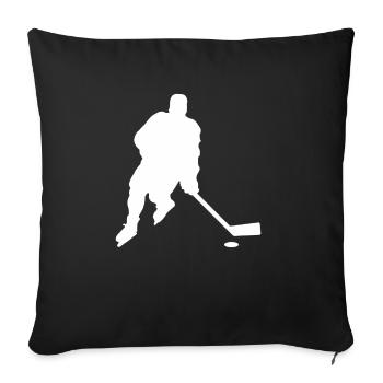 Hockey sur glace Équipe Sports d'hiver Hockey sur glace Hockey sur glace - Housse de coussin décorative 45 x 45 cm - noir - Devant