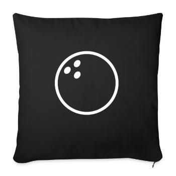 Skittles bowling bowling skittles sport bowler - Sofa pillowcase 17,3'' x 17,3'' (45 x 45 cm) - black - Front