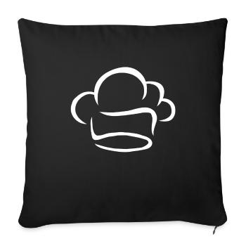 Chef's hat cook baker hobby chef cooking gift - Sofa pillowcase 17,3'' x 17,3'' (45 x 45 cm) - black - Front