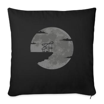 Roller coaster gift idea full moon amusement parks - Sofa pillowcase 17,3'' x 17,3'' (45 x 45 cm) - black - Front