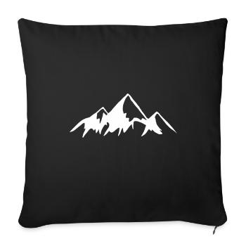 Mountain hiking mountains mountaineering landscape mountain range - Sofa pillowcase 17,3'' x 17,3'' (45 x 45 cm) - black - Front