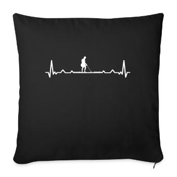 Sondeln Heartbeat Sondler Metal Detector Gift - Sofa pillowcase 17,3'' x 17,3'' (45 x 45 cm) - black - Front