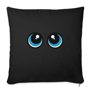 cute eyes facial expressions cute baby look gift - Sofa pillowcase 17,3'' x 17,3'' (45 x 45 cm) - black - Front