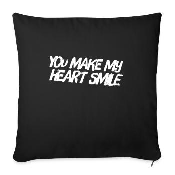 you are my sweetheart - Sofa pillowcase 17,3'' x 17,3'' (45 x 45 cm) - black - Front