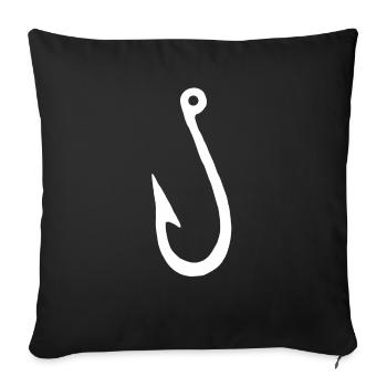 Pêche pêche - Housse de coussin décorative 45 x 45 cm - noir - Devant