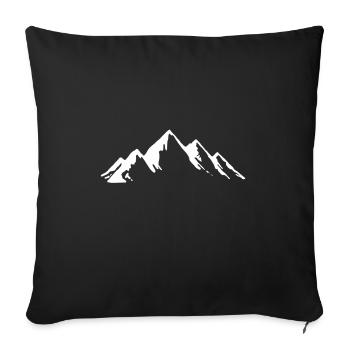 Mountain Landscape Mountains Hiking Mountains Mountaineering - Sofa pillowcase 17,3'' x 17,3'' (45 x 45 cm) - black - Front