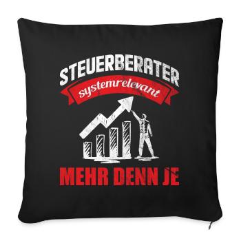 Steuerberater Finanzen Steuer Geschenkidee - Sofakissenbezug 45 x 45 cm - Schwarz - Vorne