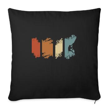 Escalade Bouldern Grimpeur Bergsport Bouldering - Housse de coussin décorative 45 x 45 cm - noir - Devant