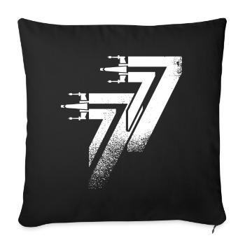 1977 Birthday - Sofa pillowcase 17,3'' x 17,3'' (45 x 45 cm) - black - Front