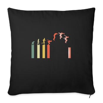 Parkour Freerunning Parcour Freerunner - Sofa pillowcase 17,3'' x 17,3'' (45 x 45 cm) - black - Front