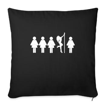 Pole Dance Dancing Pole Dance Pole Dancer - Sofa pillowcase 17,3'' x 17,3'' (45 x 45 cm) - black - Front
