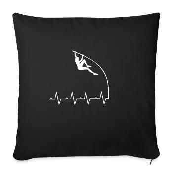 Athletics pole vault high jump high jump - Sofa pillowcase 17,3'' x 17,3'' (45 x 45 cm) - black - Front