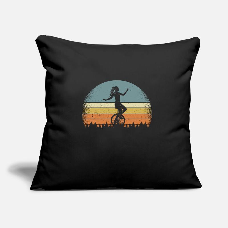 Einrad Einradfahrerin Einradfahren Einradfahrer Sofakissenbezug 45 x 45 cm