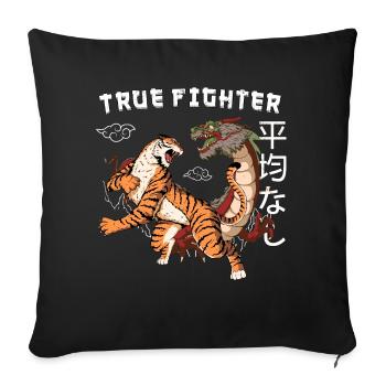 Vintage Drache Tiger 90s vintage Japan Kämpfer - Sofakissenbezug 45 x 45 cm - Schwarz - Vorne