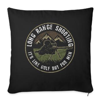 Retro Vintage Military Sniper Humorvolle Geschenki - Sofakissenbezug 45 x 45 cm - Schwarz - Vorne