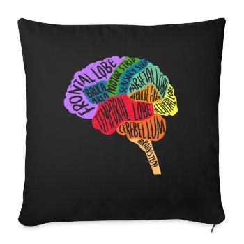Brain Neurologist - Sofa pillowcase 17,3'' x 17,3'' (45 x 45 cm) - black - Front