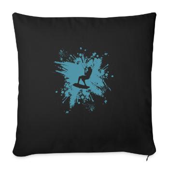 Kitesurf Kitesurf Kiten - Housse de coussin décorative 45 x 45 cm - noir - Devant