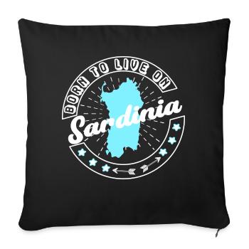 Sardinien Sardinia - Sofakissenbezug 45 x 45 cm - Schwarz - Vorne