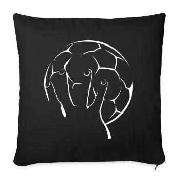 team handball icon logo icon illustration graphic - Sofa pillowcase 17,3'' x 17,3'' (45 x 45 cm) - black - Front
