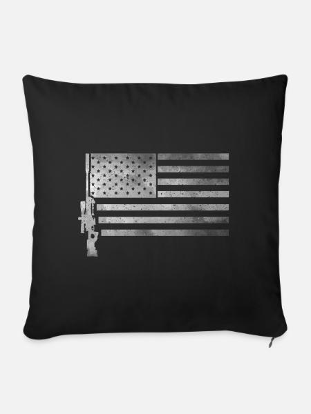 Militär Usa Sniper - Sofakissenbezug 45 x 45 cm - Schwarz