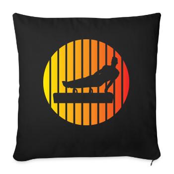 Gymnastics Gymnastics Gymnastics Gymnastics - Sofa pillowcase 17,3'' x 17,3'' (45 x 45 cm) - black - Front