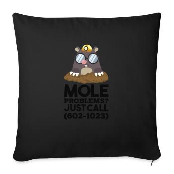 Chimie Mole Mole Chimie - Housse de coussin décorative 45 x 45 cm - noir - Devant