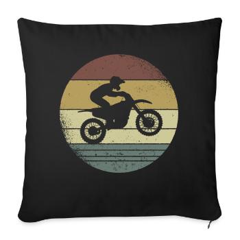 Motocross Motocrossfahrer Motorsport Geschenkidee - Sofakissenbezug 45 x 45 cm - Schwarz - Vorne