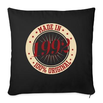 Made in 1992 the original - Sofa pillowcase 17,3'' x 17,3'' (45 x 45 cm) - black - Front