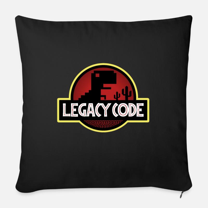 Legacy-Code - Sofakissenbezug 45 x 45 cm - Schwarz