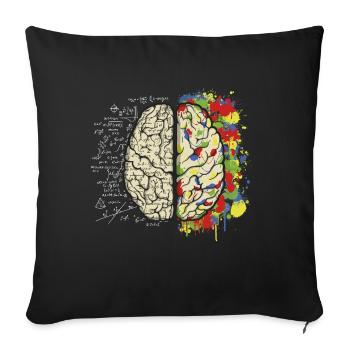 Brain Maths - Sofa pillowcase 17,3'' x 17,3'' (45 x 45 cm) - black - Front