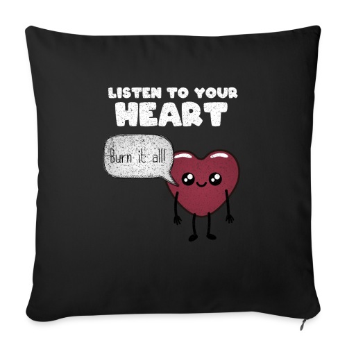 Listen to your heart - Sofa pillowcase 17,3'' x 17,3'' (45 x 45 cm)