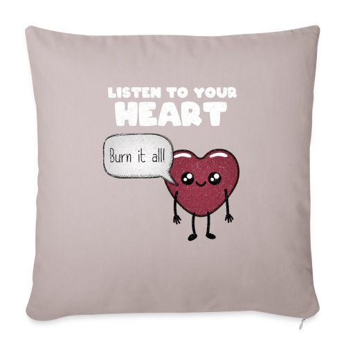 Listen to your heart - Sofa pillowcase 17,3'' x 17,3'' (45 x 45 cm)