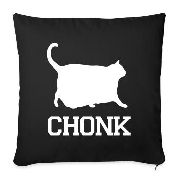 Chat chonk - Housse de coussin décorative 45 x 45 cm - noir - Devant