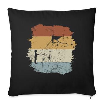 Kites Flying Flying Kites Steering Mat - Sofa pillowcase 17,3'' x 17,3'' (45 x 45 cm) - black - Front