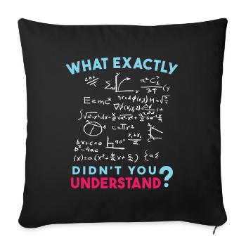 Physics Math Formula Joke - Sofa pillowcase 17,3'' x 17,3'' (45 x 45 cm) - black - Front