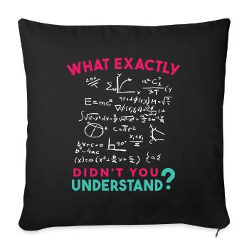 Physics Math Formula Joke - Sofa pillowcase 17,3'' x 17,3'' (45 x 45 cm) - black - Front