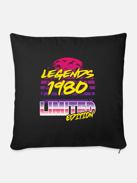 Legends 1980 Limited edition - Sofakissenbezug 45 x 45 cm - Schwarz