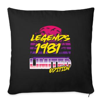 Legends 1981 Limited edition - Sofakissenbezug 45 x 45 cm - Schwarz - Vorne