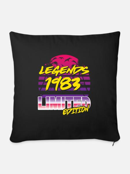 Legends 1983 Limited edition - Sofakissenbezug 45 x 45 cm - Schwarz
