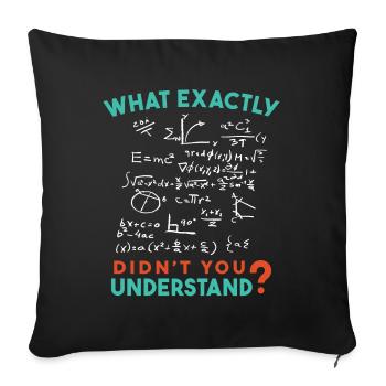 Physics Math Formula Joke - Sofa pillowcase 17,3'' x 17,3'' (45 x 45 cm) - black - Front