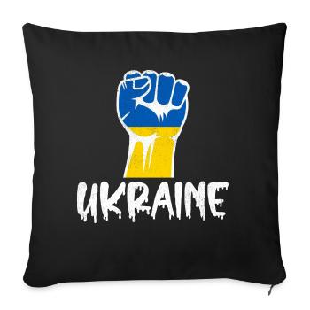 Ukraine Conflit Ukraine Guerre - Housse de coussin décorative 45 x 45 cm - noir - Devant