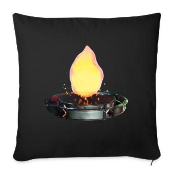 Wachsendes Feuer in der Science-Fiction-Plattform - Sofakissenbezug 45 x 45 cm - Schwarz - Vorne
