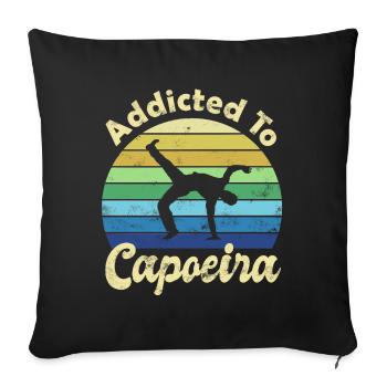 Capoeira - Housse de coussin décorative 45 x 45 cm - noir - Devant