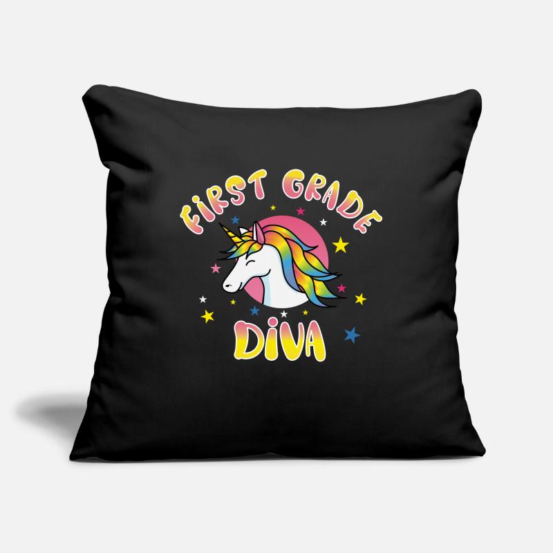 First Grade Diva Einhorn Einschulung Geschenk Sofakissenbezug 45 x 45 cm