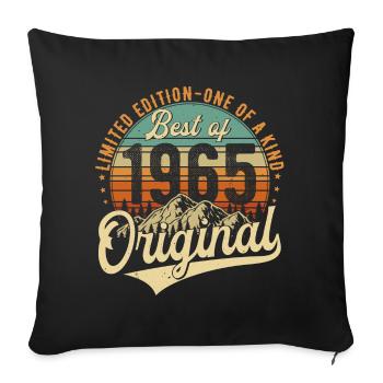 Original 1965 Vintage Jahrgang Geburtstag Retro - Sofakissenbezug 45 x 45 cm - Schwarz - Vorne