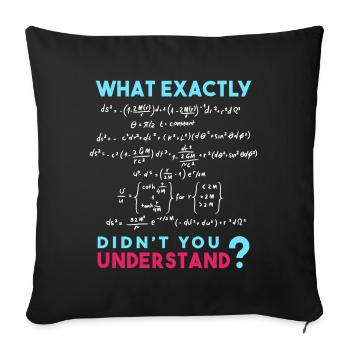 Physik Formel Scherz Lustig Mathe - Sofakissenbezug 45 x 45 cm - Schwarz - Vorne