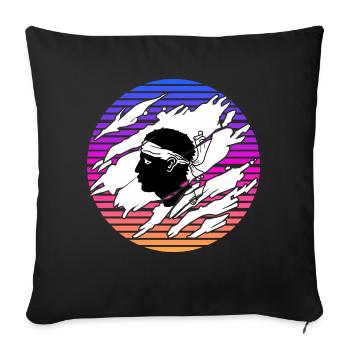 Corsica Trip - Sofa pillowcase 17,3'' x 17,3'' (45 x 45 cm) - black - Front