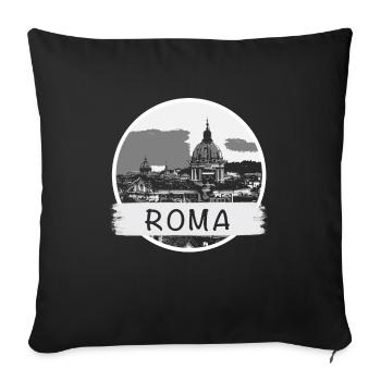 Ville de Rome - Housse de coussin décorative 45 x 45 cm - noir - Devant