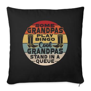 Line Dancing Cowboy Texas Line Dance Cadeau - Housse de coussin décorative 45 x 45 cm - noir - Devant